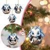 Cute Dinosaur Blue Car Interior Hanging Decor For Christmas Tree Festive Home Style
