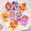 10 Pcs New Cute Bright Cartoon Circus Joker Series Resin Clip Book DIY Jewelry Hairpin Headrope Decoration Craft