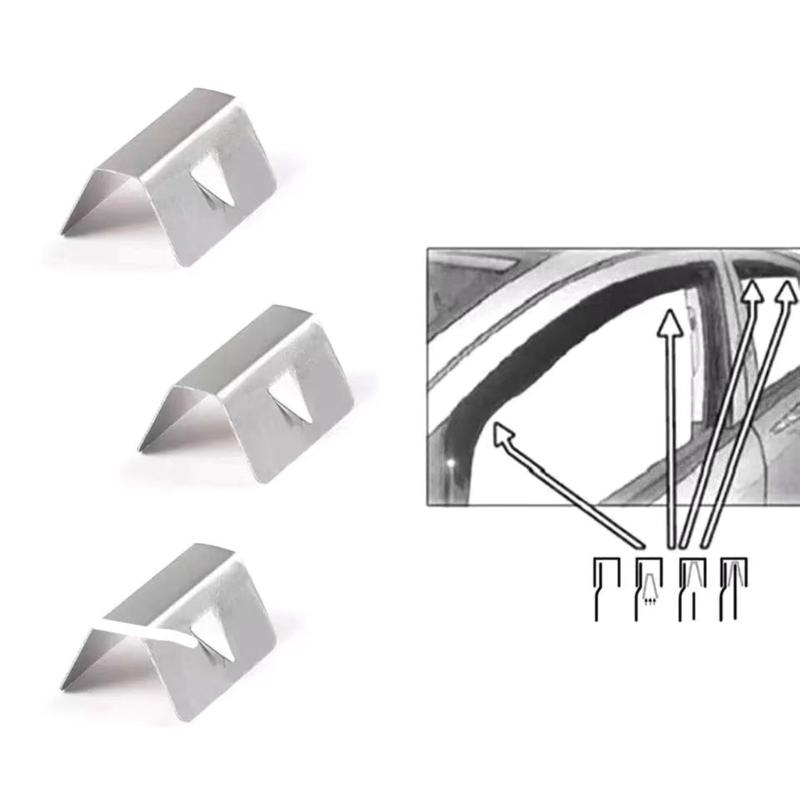 Cleme deflector de vânt din oțel inoxidabil, cleme de fixare pentru mașină universală, care păstrează deflectoarele de vânt în siguranță la locul lor
