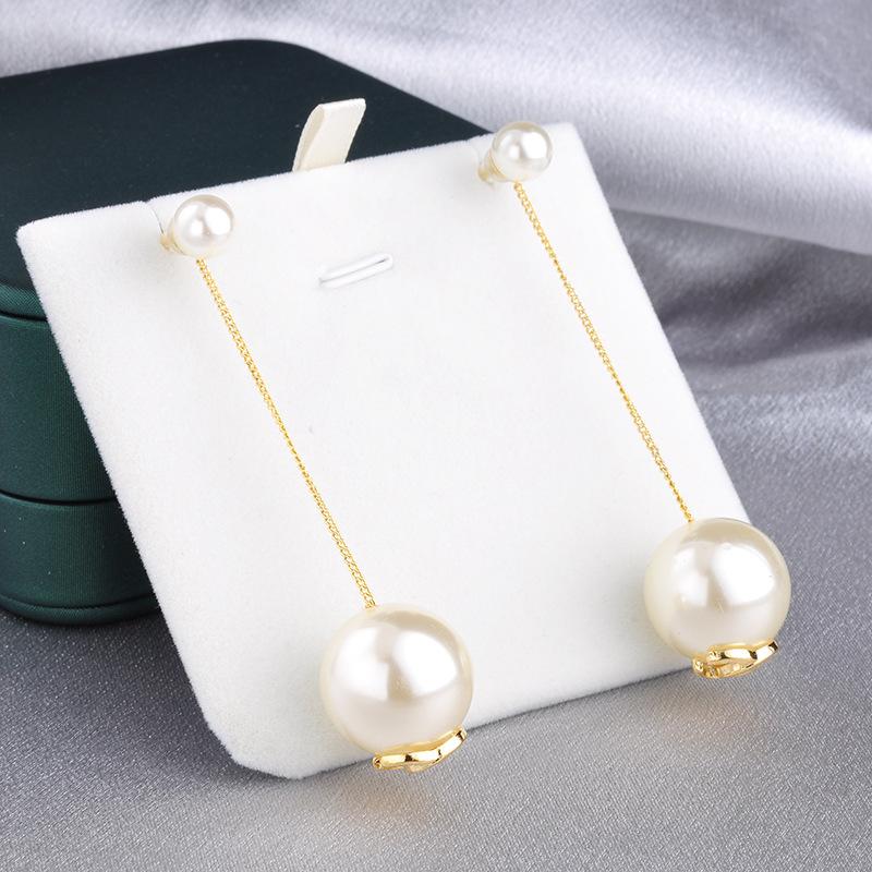 

Длинные серьги-капли с жемчугом, Серьги-кисточки, Простые серьги, Минималистичные украшения, Эффектные серьги