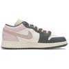 Jordan Air Jordan 1 Low top Vintage Basketball Shoes Women's Smoke Gray Pink 553560-152(Team24-)