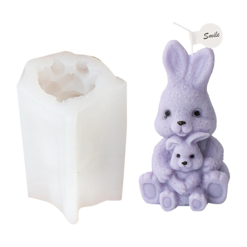 Handmade Rabbit Shaped Resin Mould Unique Aromatherapy Candle DIY Silicone Mold