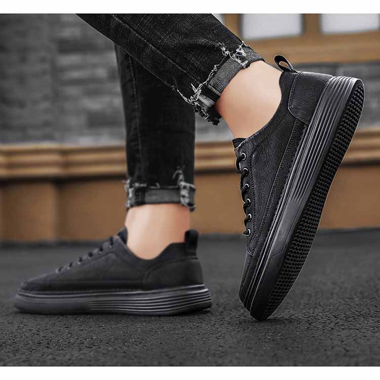 Pánské ploché boty Jaro/Léto Nové Pánské ležérní sportovní boty Nízký střih Silná podrážka Šněrování Velikost 39-44