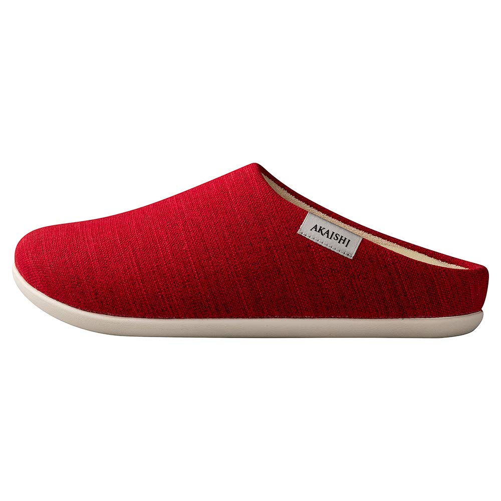 AKAISHI Official Arch Fitter 608 Room Shoes Room Shoes for Men and For Collapsed Arches (S (22.0-22.5cm), Red) Slippers, Women,