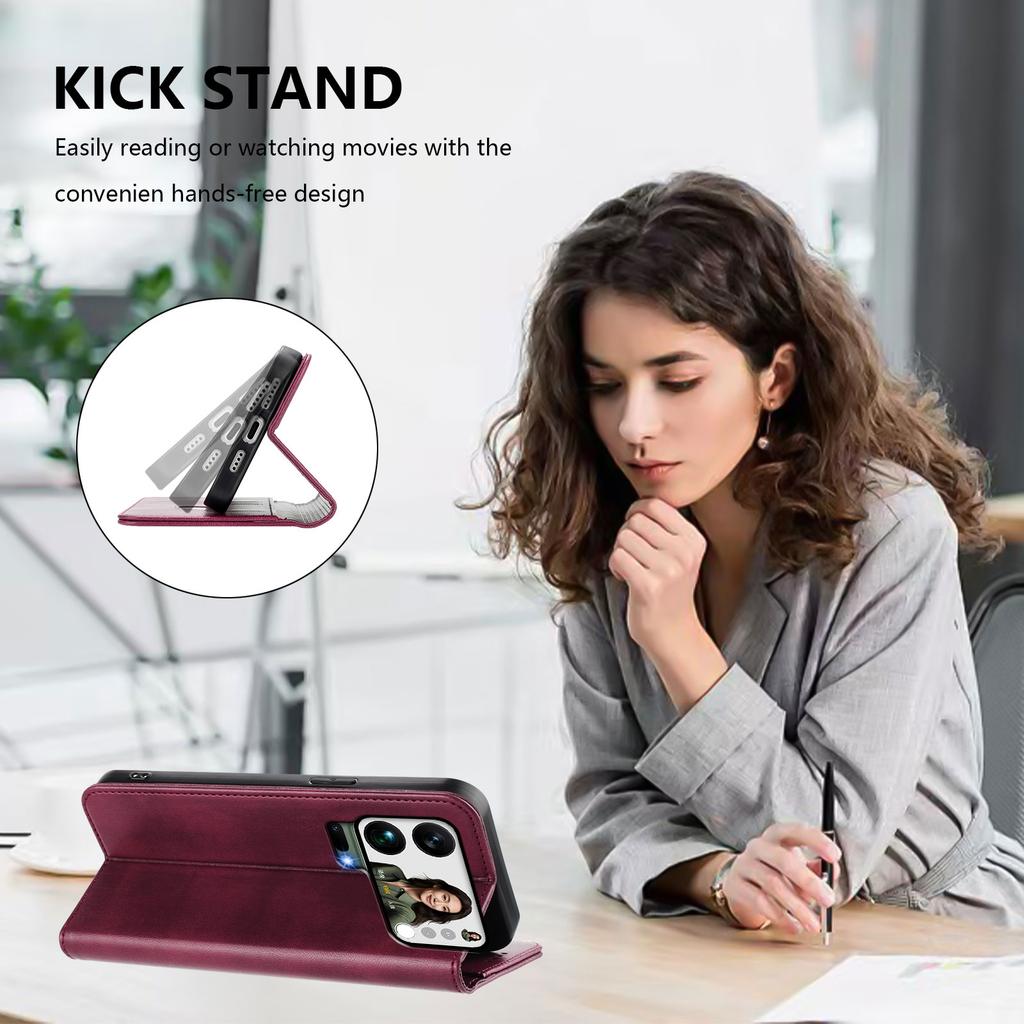 Leather Case for Xiaomi 17 Pro Max Xiaomi 17 17 Pro Card Holder Holster Magnetic Attraction Cover Wallet Flip Case Capa Fundas