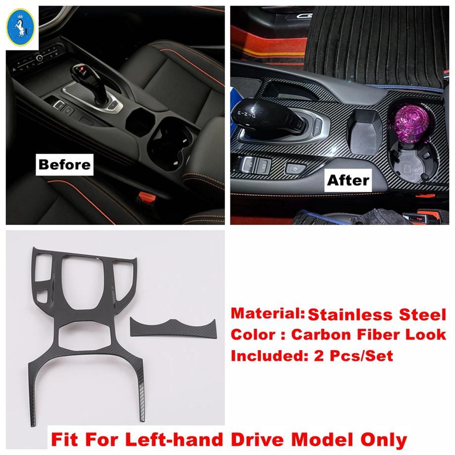 Carbon Fiber Look Car Head Lamps / Lift Button / Air AC / Gear Box Panel ABS Accessories Cover Trim For Haval F7 F7X 2018 -