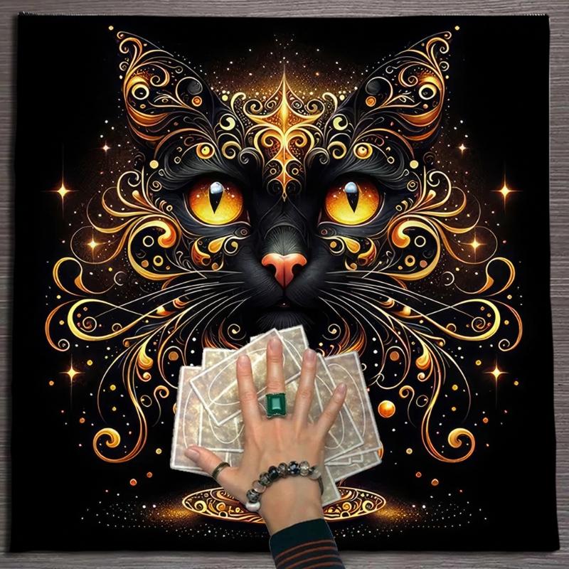Luxurious Velvets Tarots Cloth Soft Velvets Divination Mats Mystical Symbols Enhances Spiritual Practice