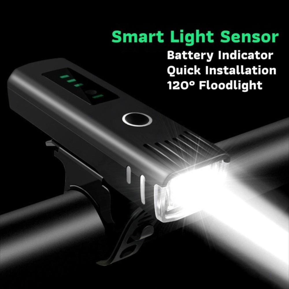 Waterproof Bike Front/Rear Light Smart Sense USB Rechargeable Bicycle Light Power Display Bike Headlight Taillight Bike