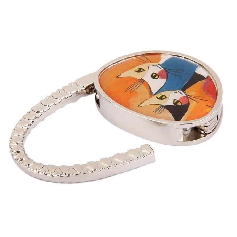 Par Katt Sammenleggbar Veske Bag Håndveske Oppheng Bord Krok Holder Hot Gift