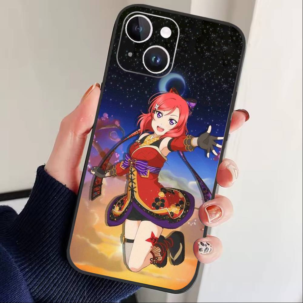 Love Live-Nishikino Maki Phone Case For iPhone17,16,15,14,13,12 Plus,Max Soft Silicone Black Cover