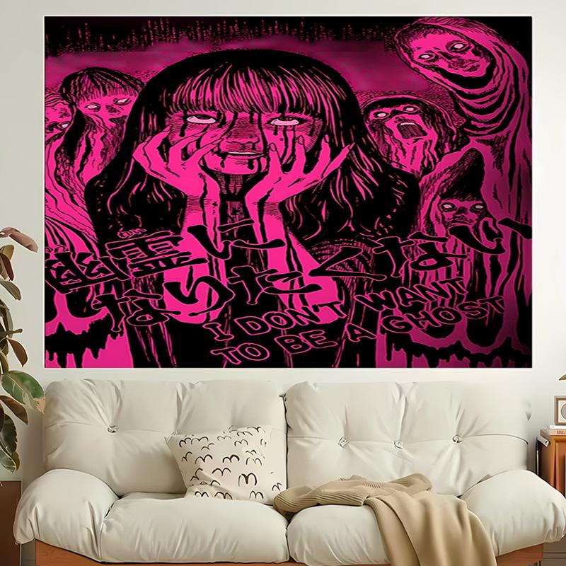 1pc Thriller Manga Junji Ito Tomie1 Tapestry, Living Room, Bedroom, Office, Party Decor, Ideal Festive Gift