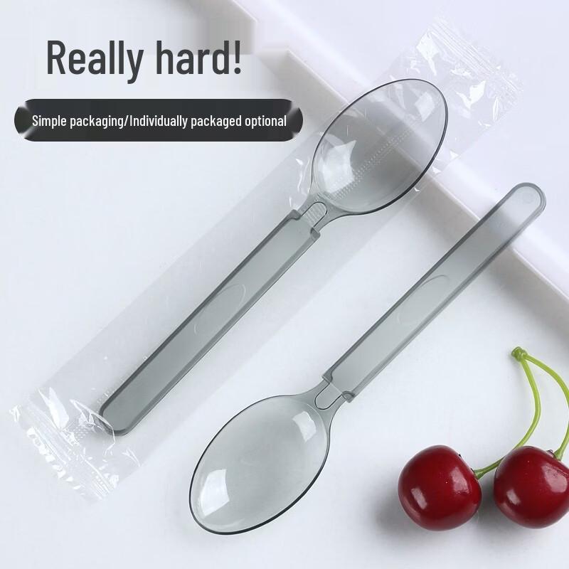 ZISIZ Individually Wrapped Disposable Plastic Spoons