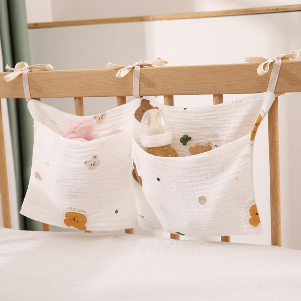 Portable Diaper Storage Bag Multi-Function Baby Bedside Bag Crib Hanging Storage Bag  Baby Newborn