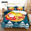 Santa Clause Sleigh Bedding Set Duvet Cover Set 3D Bedding Digital Printing Bed Linen Queen Size Bedding Set Fashion Design