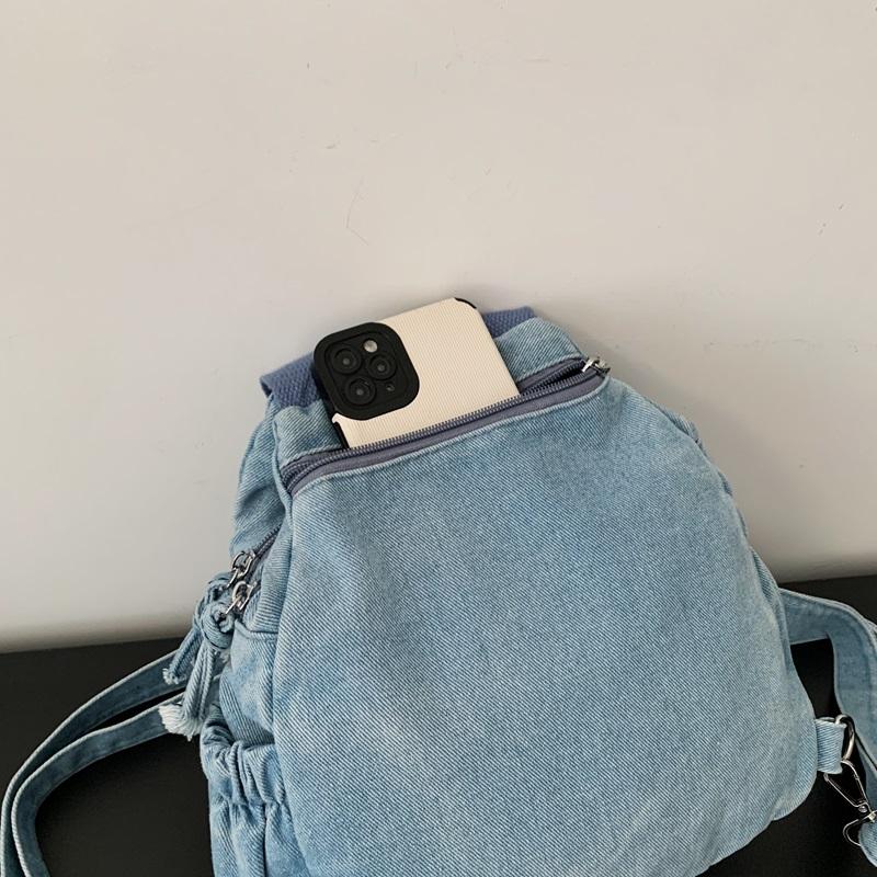 Denim Rucksack Damen Rucksack mit großer Kapazität