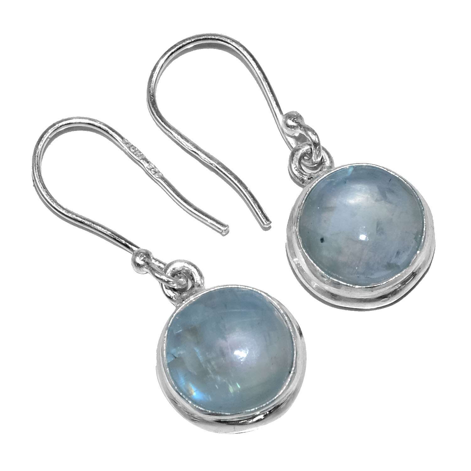 

Rainbow Moonstone Gemstone Earrings Solid 925 Sterling Silver Handmade Earrings Jewelry Gift For Women And Girls E-1537