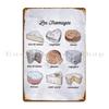 The Cheeses Of France Vintage French Cheese Guide Metal Sign Classic Decoration Design Personalized Wall Mural Tin Sign Poster