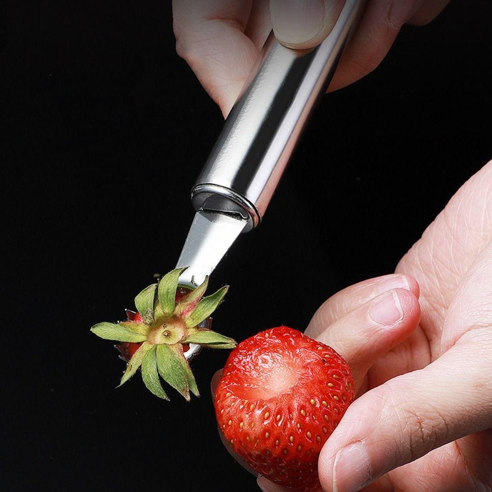 Steel Cherry Multifunction Tomato Tweezers Strawberry Huller Fruit Stem Remover Leaf Peeler