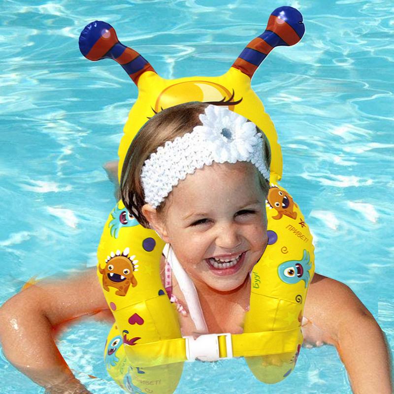 Süße Schwimmweste für Kinder Schwimmhilfen für Kinder Schwimmbecken-Schwimmhilfen für Kinder mit doppeltem Luftbeutel und verstellbarer Sicherheitsschnalle