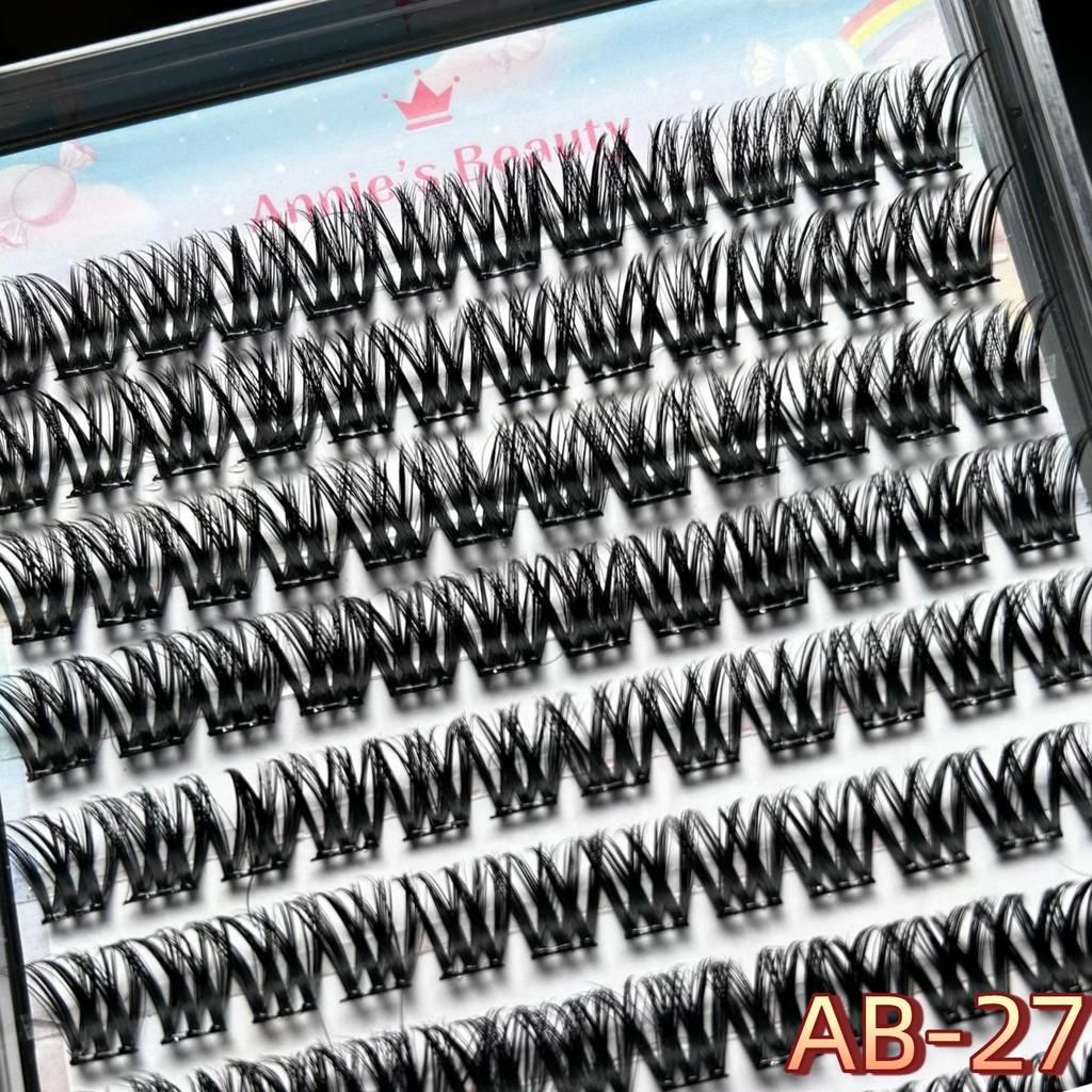 100-120 Cluster Self-Adhesive False Eyelashes,perfect for Women makeup,pre-bonded,14mm,C+ Curl,Long-lasting,waterproof,windproof