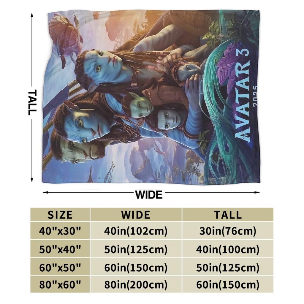 2025 Avatar 3 Movie Knitted Blanket   Fuzzy Throw Blanket Bed Sofa Personalised Soft Warm Bedsprea