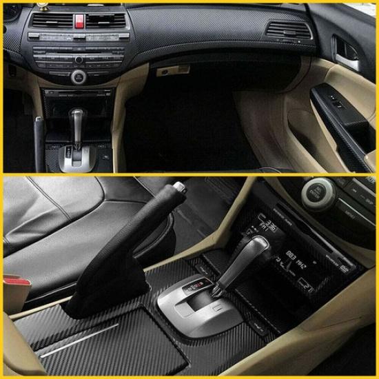 Carbon Fiber Style Decor Interior Cover Kit Trim For Honda Accord 2008-2012