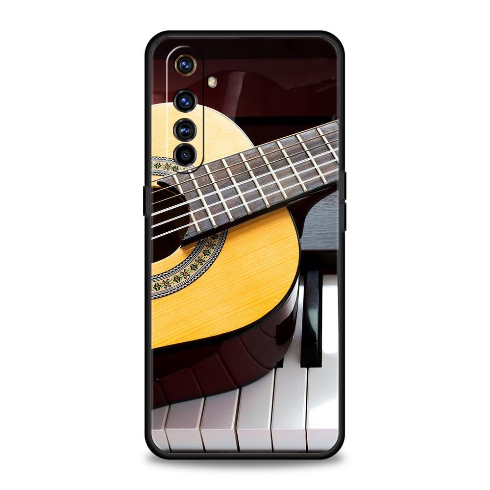Music Instrument Guitar Piano Phone Case For Realme 10 9 8 5G 7 6 GT2 Pro Plus 9i 8i C21 C11 C25 C35 GT Neo 2 3 3T Soft Cover
