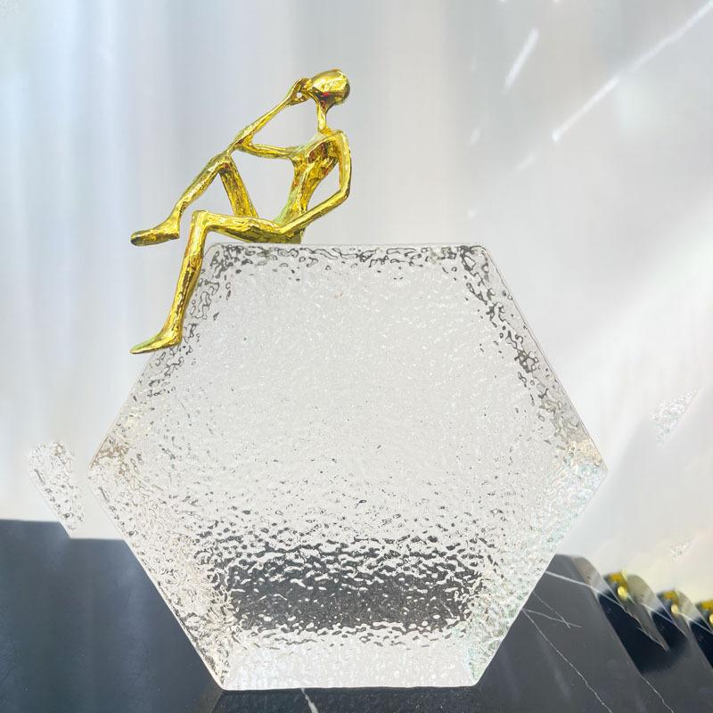 Фигурки Статуэтка Шестиугольное Прозрачное Основание Украшения Настольное Украшение Современная Скульптура Персонажа Декор Эстетики Комнаты