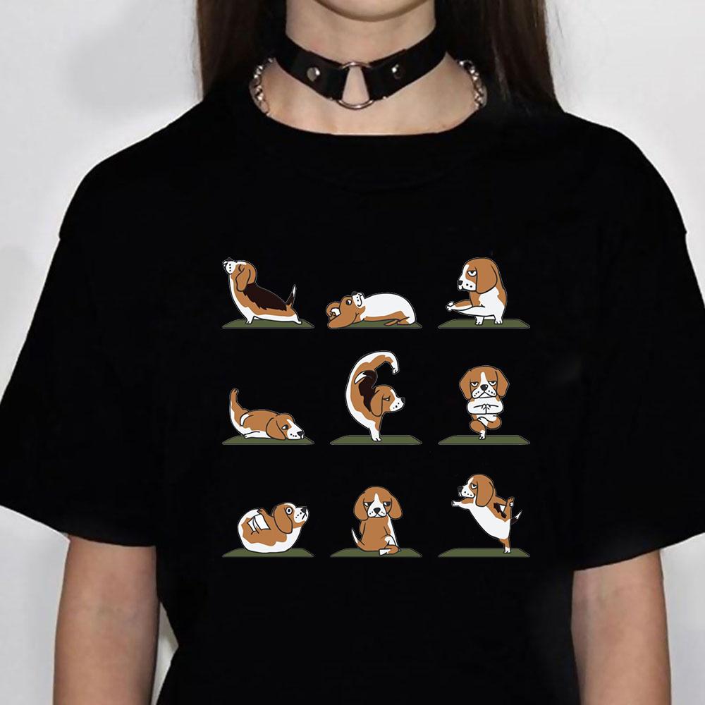 Beagle t shirt Women comic graphic streetwear tshirt girl funny clothing