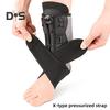 Adjustable Ankle Brace with Dual Aluminum Splints Ankle Stabilizer Knob-Controlled Compression X-Type Restraint Belt for Sports Injury Recovery