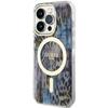 Funda para iPhone 14 Pro Guess Leopardo MagSafe Azul