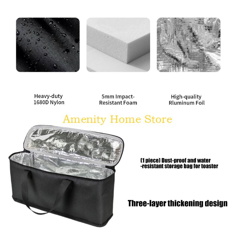 F26C Waterproof Dustproof Protective Bag for Double Slices Toaster with Carry Handle