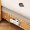 Self-Adhesive Power Stip Holder with Cable Organizer Plug Socket Fixator Wire Winder Wall Table Cable Holder Shelf Rack