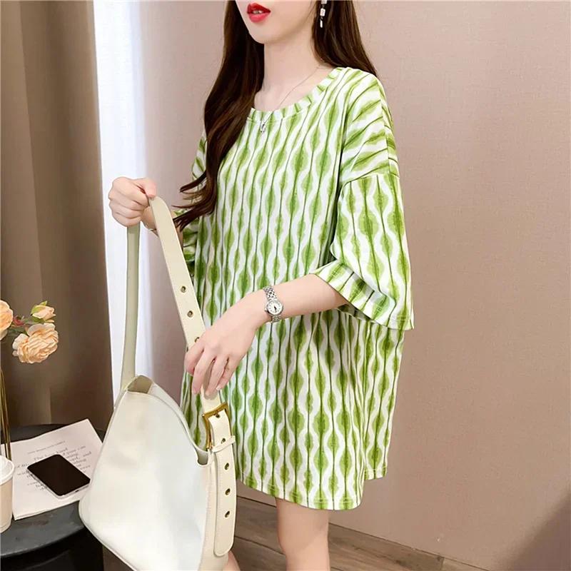 Sommer Vintage Print T-Shirt Mode Damen Übergroß Grafik Langarm T-Shirts Y2k Oberteile Harajuku Hip Hop Streetwear Jugend