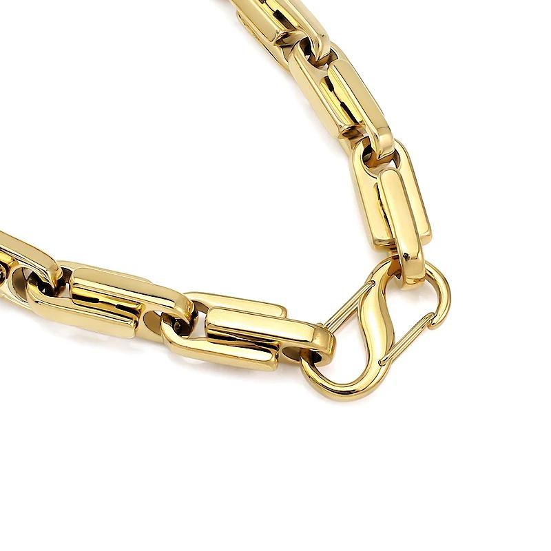 316L Stainless Steel Chunky Chain Necklace Set S Hoop Clasp Big Heavy Link Chain Choker Necklace Statement Cool for Men Women