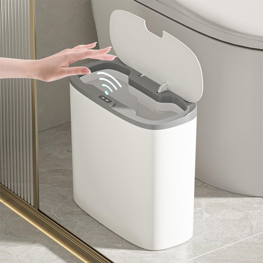 Waterproof Sensor Automatic Bathroom Trash Can Convenient And Eco-friendly Solution Slim Garbage Can