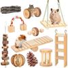 Neue Niedliche Kaninchen Roller Spielzeuge Naturholz Kiefer Hanteln Einrad Glocke Kauspielzeug für Meerschweinchen Ratte Kleintier Backenzähne Zubehör