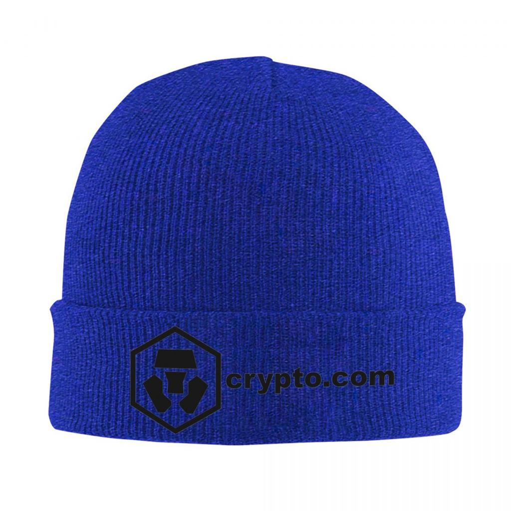 Crypto Com Coin Cryptocurrency Warm Knitted Cap Winter Knit Bonnet Hat Skullies Beanies Hip Hop Caps for Unisex