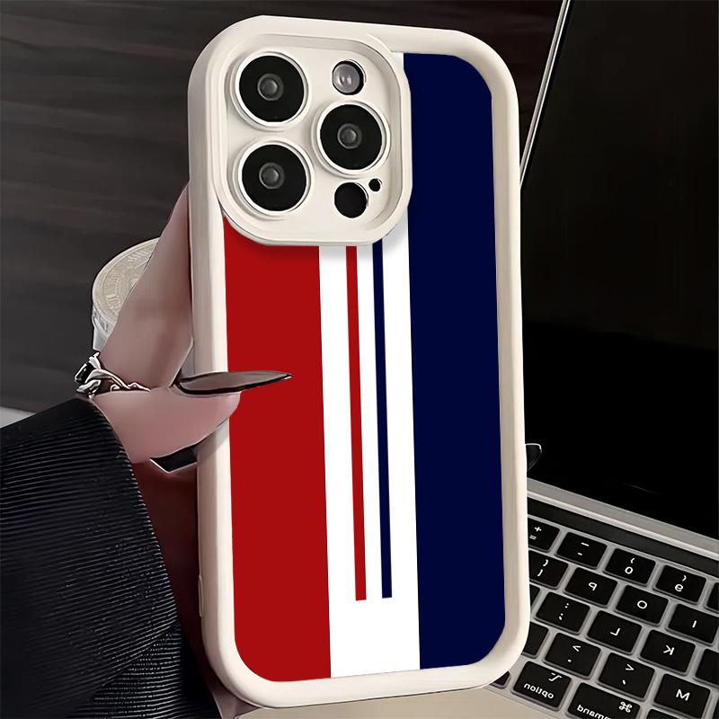 Phone Case for iPhone 17 Air 16E 15 16 Pro Max Luxury Sports Line Cool Stripe Cover 14 Plus 13 12 Mini Soft Shell Silicone Funda