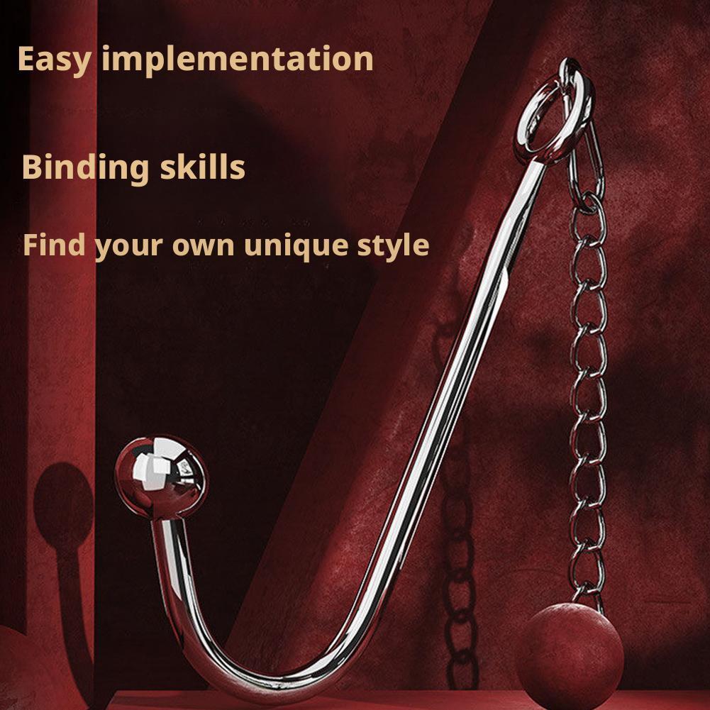NEW Metal Anal Hook with Leather Collar Sexual Kits  Erotic Bondage Restraint Game for Fetish Couples Adult Anal Sex Toy