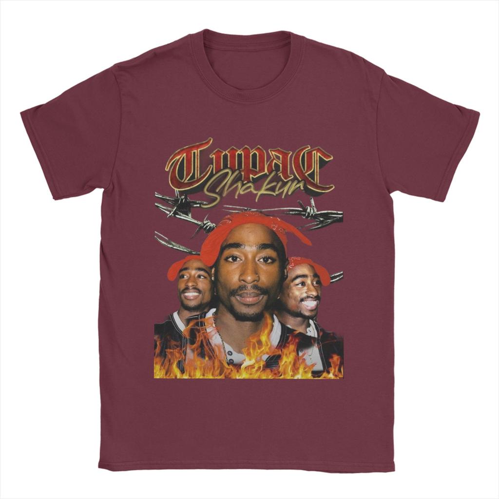 Tupac T Shirts for Men Women Pure Cotton Leisure T-Shirts Crewneck Hip Hop Rapper Tee Shirt Short Sleeve Clothing 4XL 5XL
