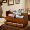 Rustic File Sorting Box Wooden Grocery Organizer Multi-functional Mail Organizer  Office Use