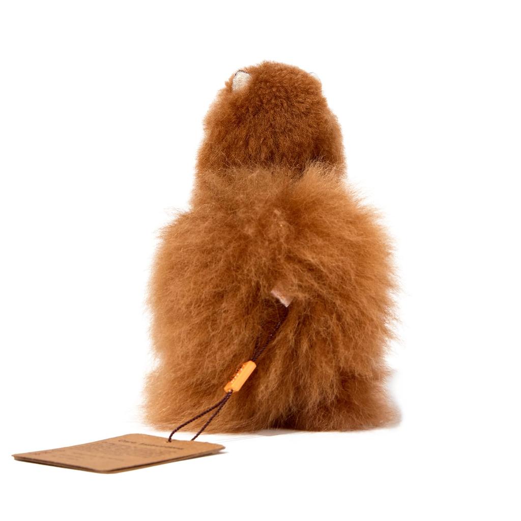 INJOI Alpaca Plush Toy, Fluffy and Cute, Handmade with Rare Natural Alpaca Fur, Perfect for Anniversaries and Special Occasions, As a Gift (15cm,