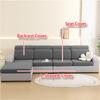 Thick Cushion Cover Wave Pattern Jacquard Sofa Seat Cover for Living Room L-Shaped Corner Sofa Backrest Sofa Protector