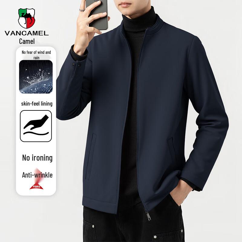 

VANCAMEL Men s Business Casual Stand-Collar Jacket 185/2XL