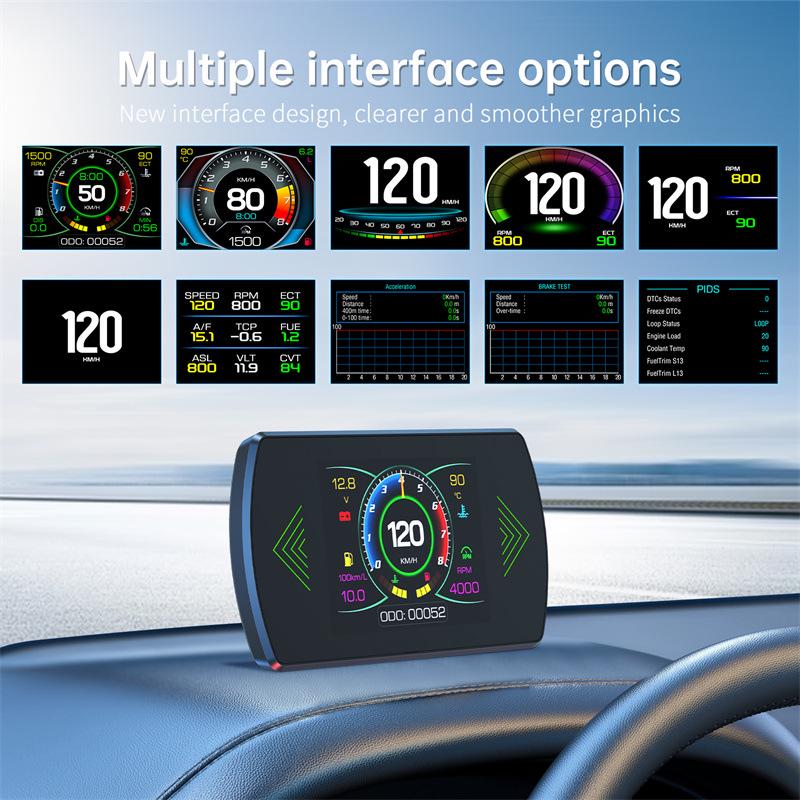 In-Stock OBD2 Car Head-Up Display: Multi-Function LCD Screen for High-Definition Vehicle Data