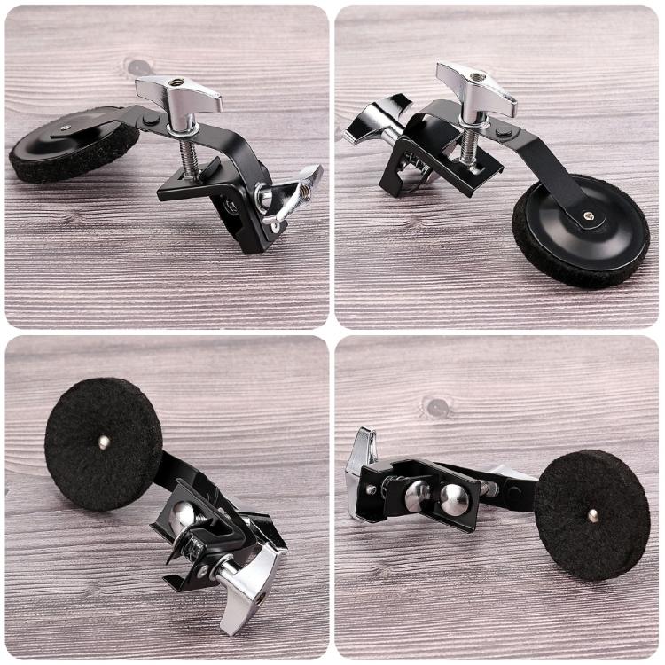 Portables Snares Drum Sound Dampener Felt Pad and Adjustable Clamp System for Improving Snares Sound Quality