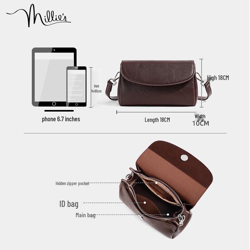 Miao Li Women's Split Leather Cambridge Crossbody Bag