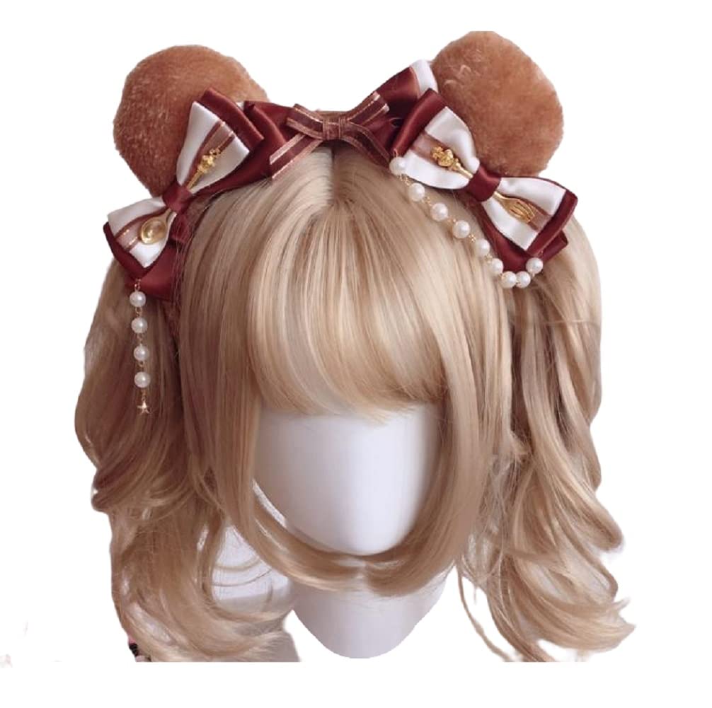 

Bear Headband Bear Ears Lolita Maid Clothes Bear Ears Hair Accessories Cosplay [pkpohs]