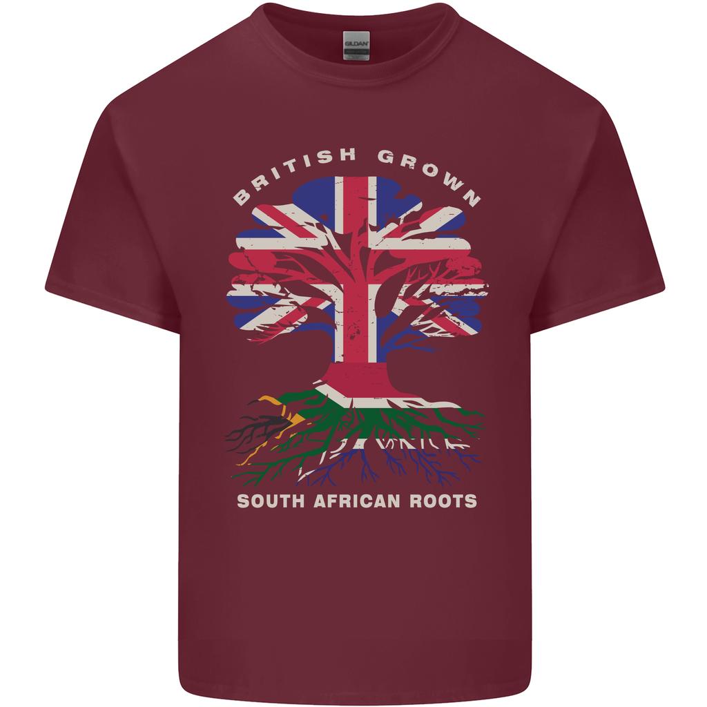 Britisch Angebaut Südafrikanische Wurzeln Afrika Flagge Unisex Leichtes Baumwoll-T-Shirt